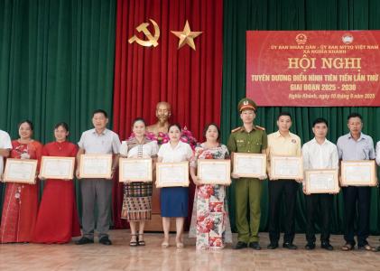 Xã Nghĩa Khánh tuyên dương điển hình tiên tiến giai đoạn 2020 - 2025